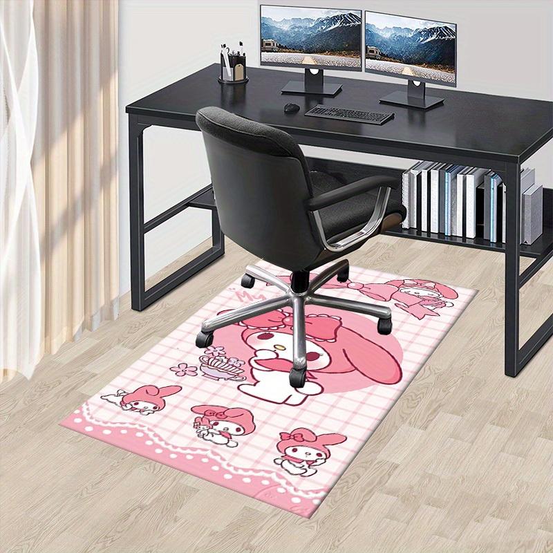 

1pc My Melody Cute Cartoon Rug Office Desk Mat Under Chair Carpet Gift for Room Decor Universal Floor Mat for Bedroom Living Room Study Room 60cm by 90cm