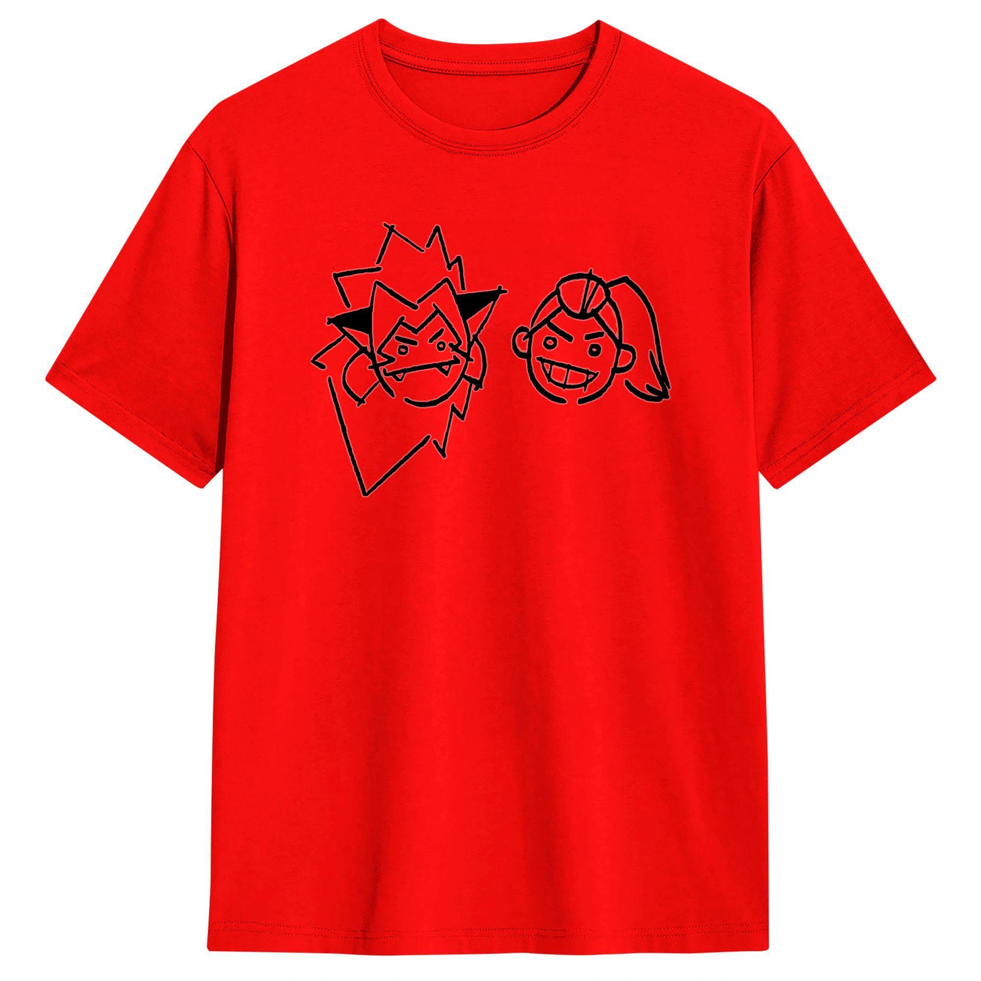 Summer Catra and Adora drawings on the wall Hippie TShirts Cotton Tshirt for Mens Y2K Casual Short Sleeve Tees S
