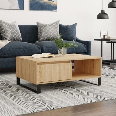 Vidaxl Coffee Table, Sonoma Oak, 90X60X35 Cm, Wood-Based Material