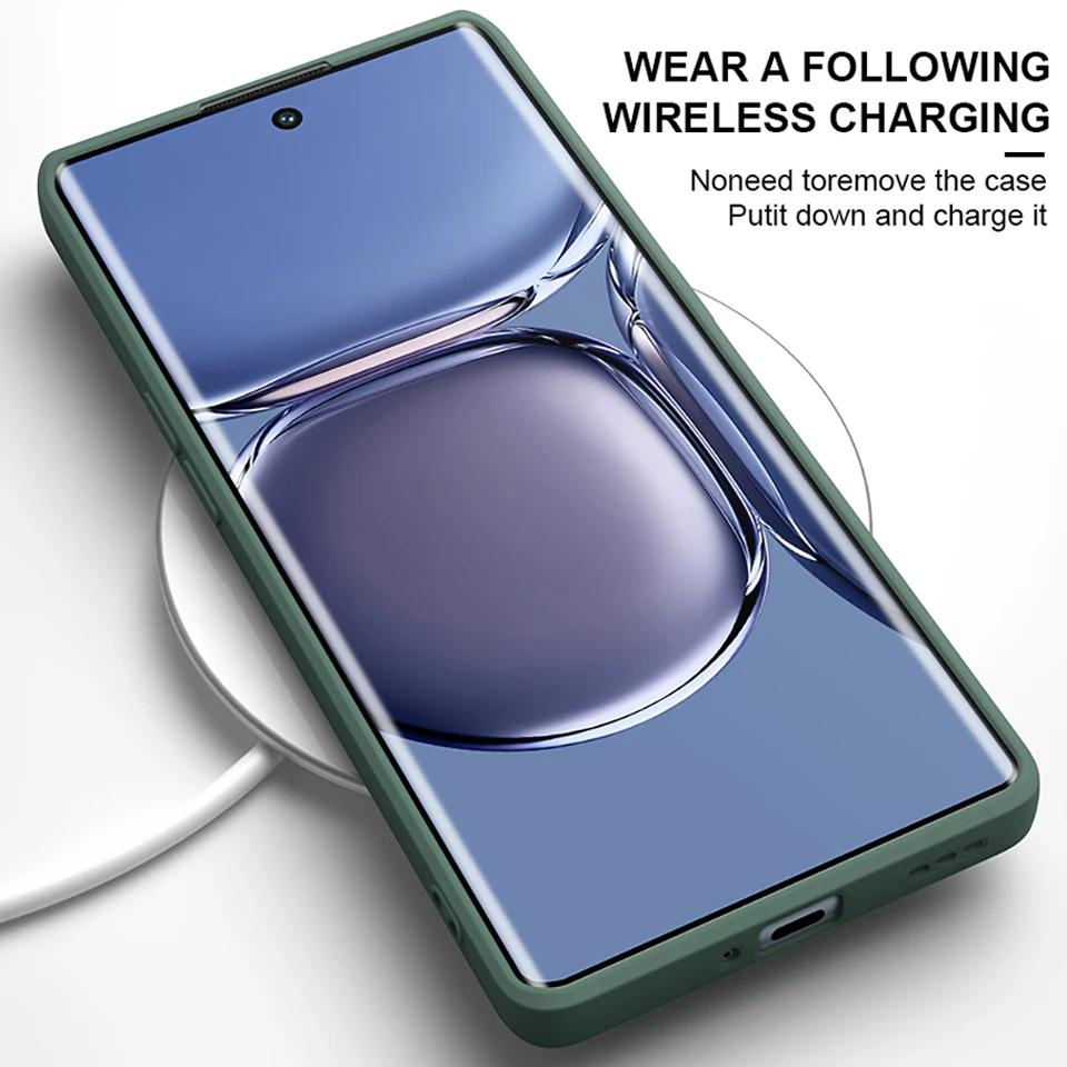 Voor Huawei P30 P50 P40 P20 Pro Lite Hoes Vierkante Vloeibare Siliconen Telefoonhoesjes Voor Huawei Honor 50 60 Mate 30 20 Nova 9 Pro Cover