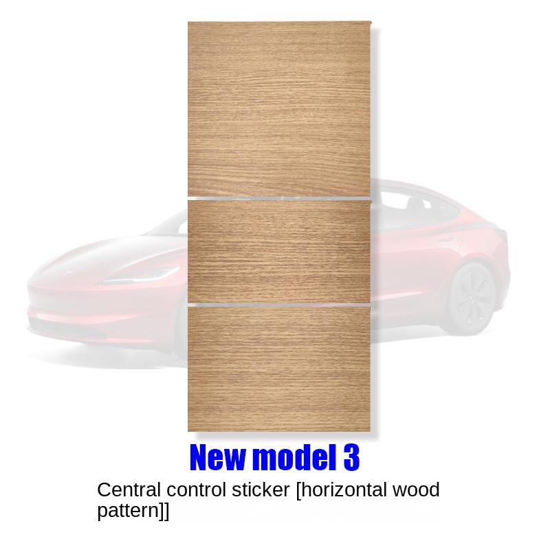 For Tesla Model 3/Y+ Highland 2025Center Console Panel Sticker Suede Film Carbon Central Control Cover Car Interior Accessories