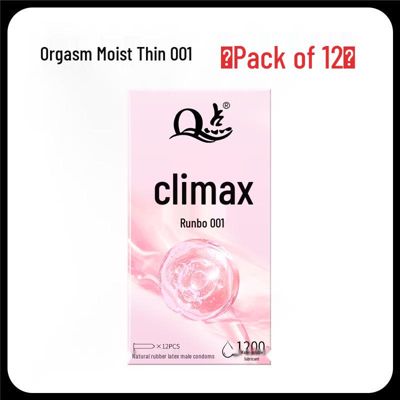 Q Point Ultra-Thin Pink Condoms with 3D Surrounding Particles - Odorless, Super Lubricated, Female Pleasure Enhancing.