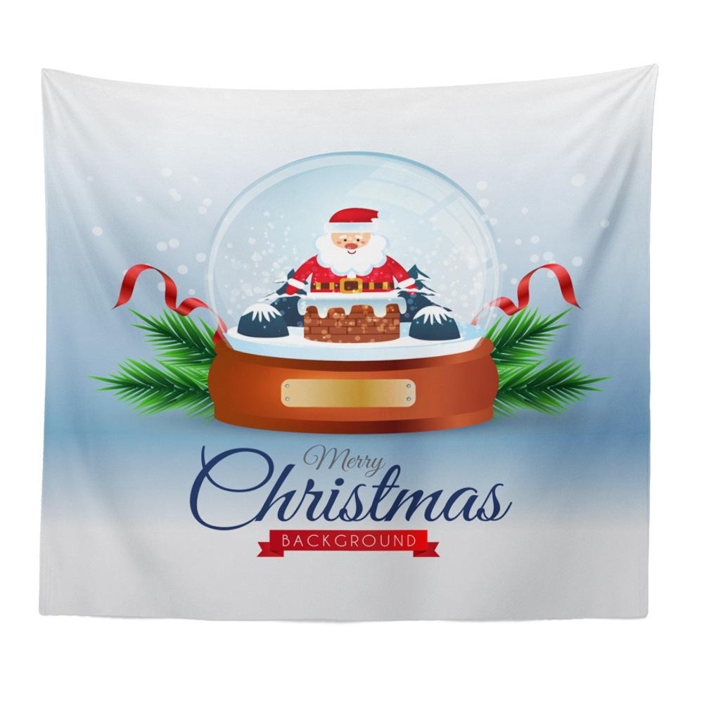 Christmas Series Santa Claus Pattern Tapestry TV Background Wall Landscape Tapestry Hanging Cloth