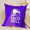 Mexican Flavor T-Taco Bell Cushion Cover Soft Plush Fabric Double-Sided Printed Sofa Cushion Cover for All Seasons Home Decor