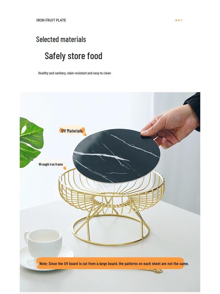 Elegant Fruit and Snack Display Tray for Living Room Coffee Table