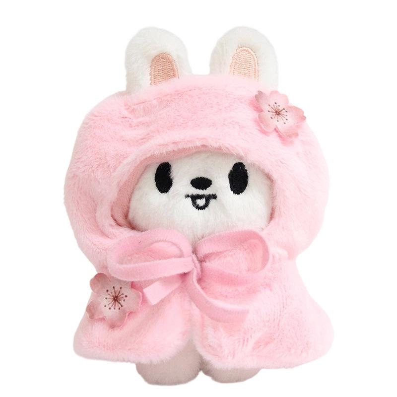 New Cute Sakura Themed Toy Set With Cloak Shawl Dress Up Figure Bag Keychain Decorative Kawaii Plushie Doll Supplies Gift