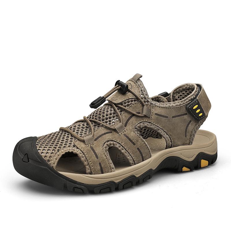 Men's 2024 Breathable Outdoor Sandals, Non-Slip Sport Beach Shoes with Hollow Design, Large Sizes Available