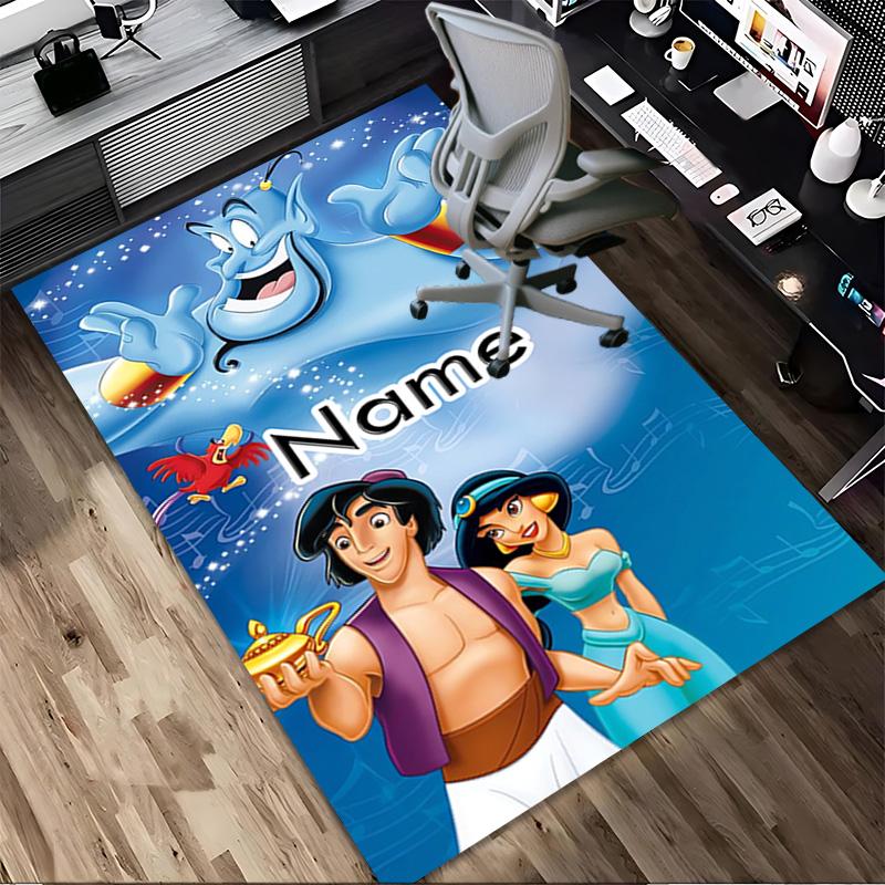 Personalized Name Princess Fantasy Living Room Non-Slip Area Rug Soft Carpet for Bedroom Kids Playroom Sofa,Office Home Decor Doormat