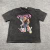 Y2K Dragon-Ball Super Vegeta Ultra Ego Acid Wash Shirt Large 22x25 Black