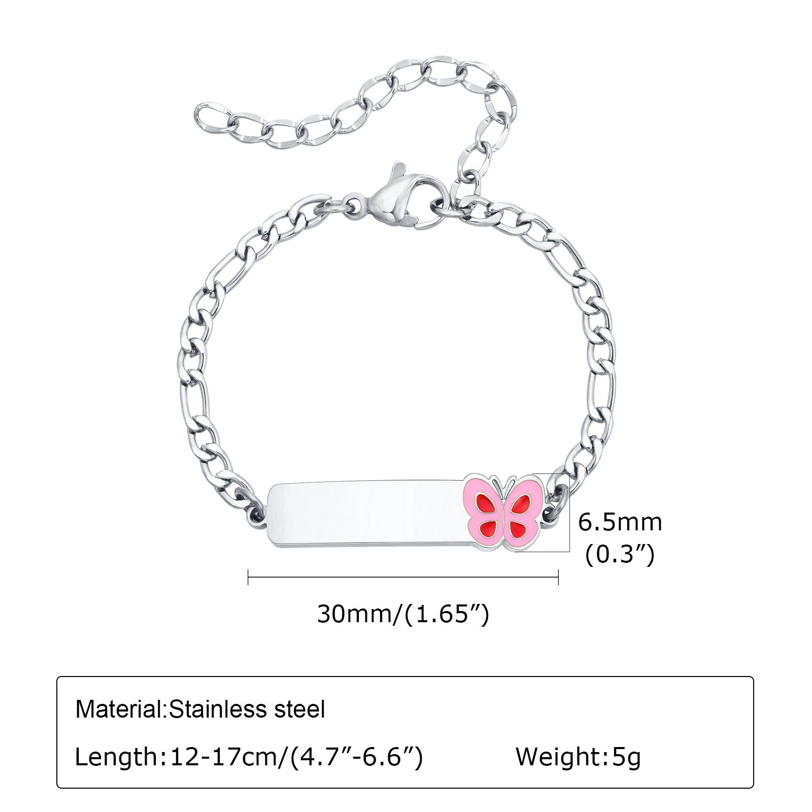 Gold Silver Color Name Free Customized Bracelet,Cute Birthday Anniversary Personalized Info Customization Bracelets one side