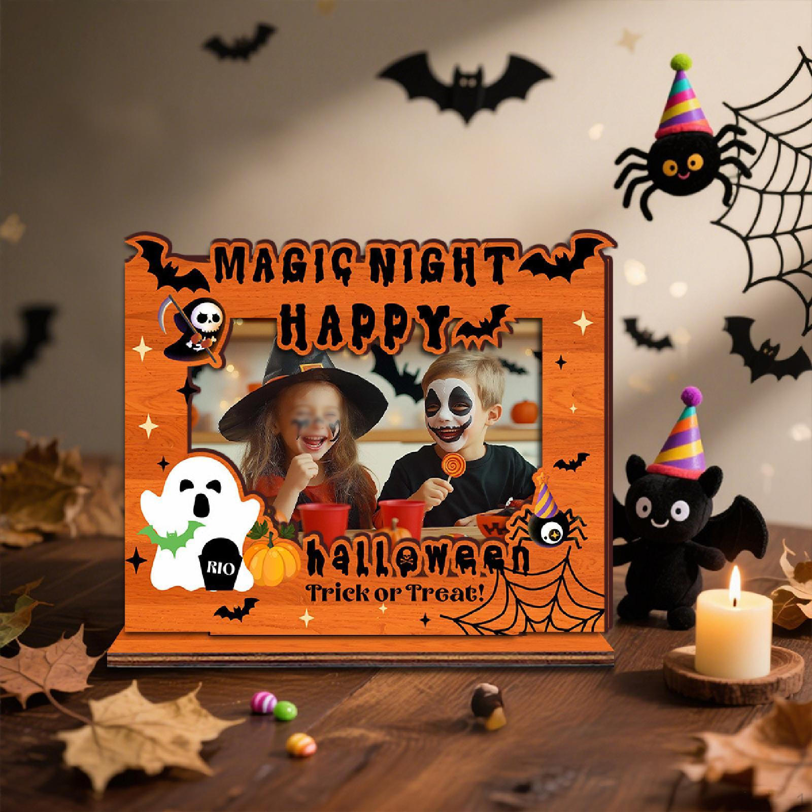 

Halloween Wooden Picture Frame Home Decor for Carnival Birthday Thanksgiving помаранчевий