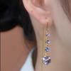 Purple Diamond Tassel Earrings: Elegant, Versatile, and Fashionable