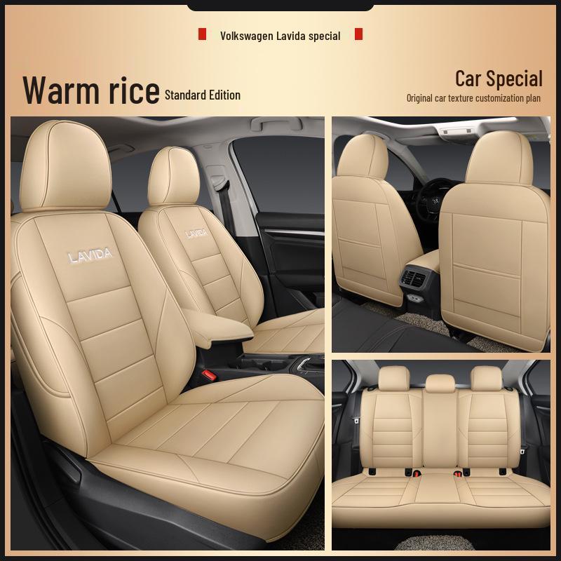 Volkswagen Lavida Original Texture Wear-Resistant Leather Car Seat Cover - All-Season, Universal Fit, Full Coverage for Five-Seater Models