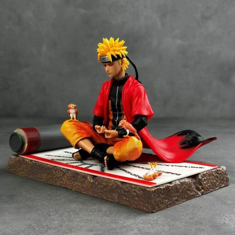 Heiße Naruto Anime Figur Naruto Action Figur Sitzt in Meditationshaltung Statue Bildschirm Dekoration Sammeln Anime Spielzeug Geschenke