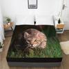 Fashion Home Pet Kitten 3D Printing Pattern Bed Sheet Mattress Cover Elastic Band Bed Sheet Bedding
