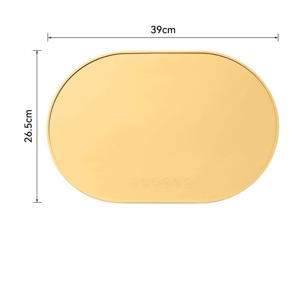 Silicone placemats, heat-resistant, reusable portable placemats, waterproof, stain-resistant and easy-to-clean silicone placemat