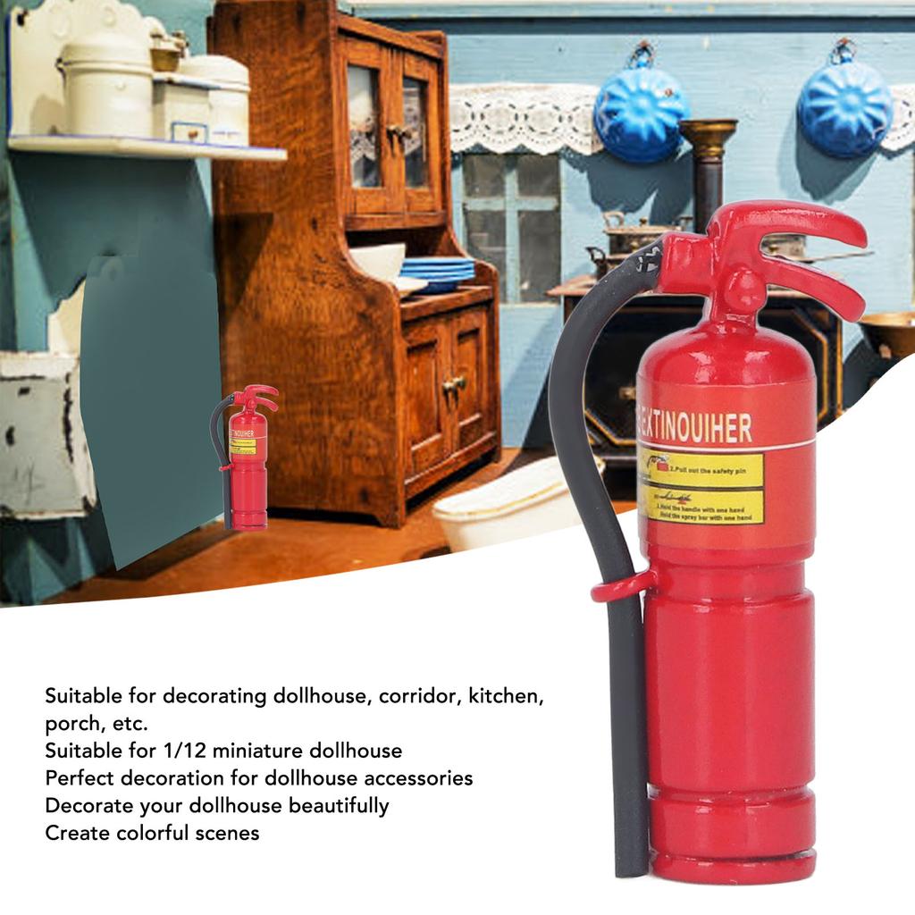 Extinguisher Mininature 1:12 Scale Alloy Model Decorative Accessories