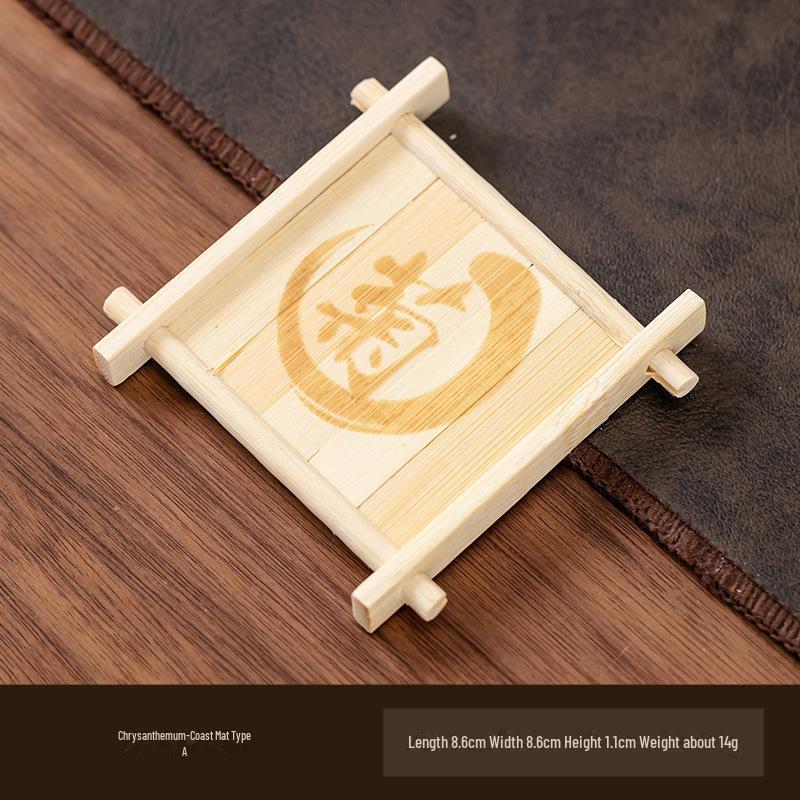 Bamboo Coaster & Decorative Tea Cup Tray