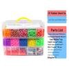 Kit Braccialetti Fai-da-te con 15.000 Elastici Arcobaleno per Bambini - Set Creativo Educativo a Tre Strati
