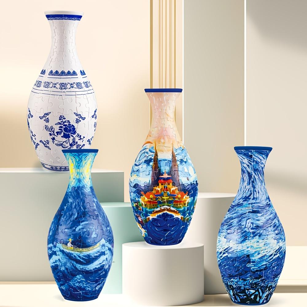 3D Puzzle Vase Adult Jigsaw 3D Art Jigsaw Vase Unique 160 Curved Plastic Puzzles Vase For Home Office Decoration 1Pcs