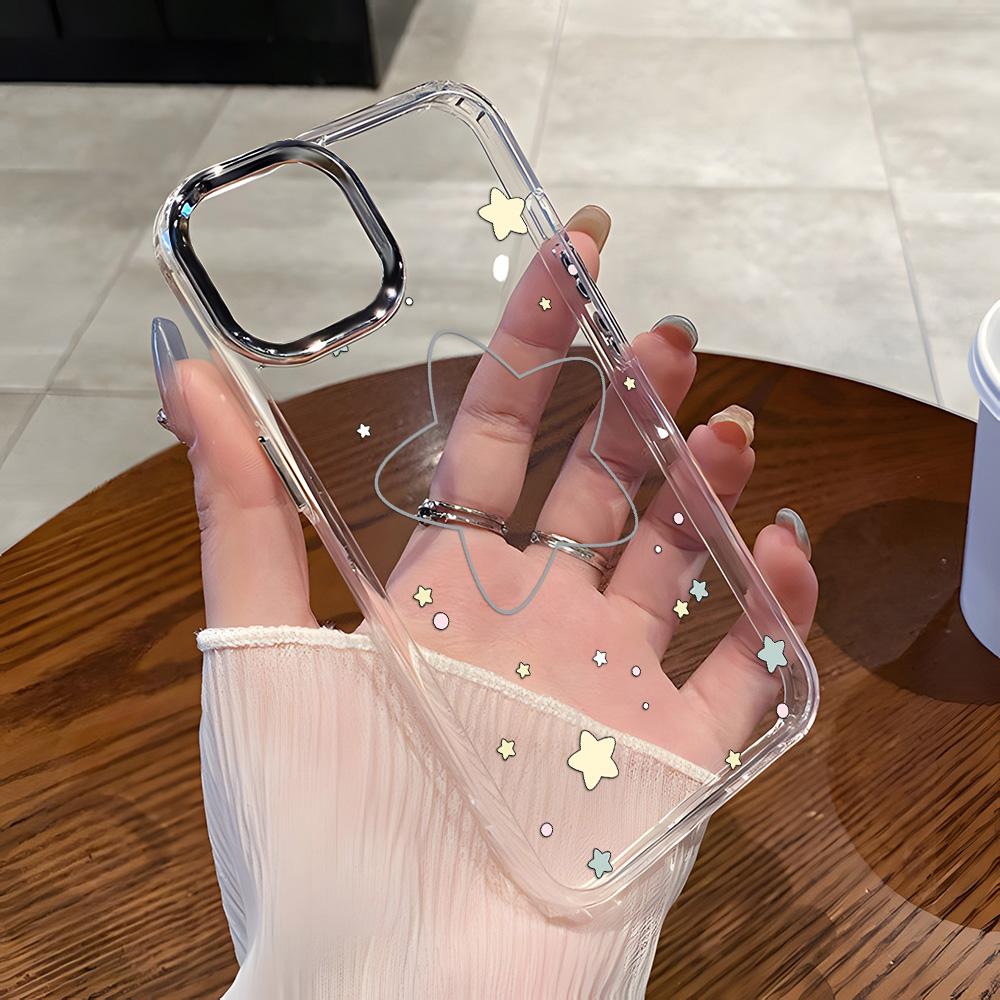 Capa de telefone transparente para iPhone 11 12 13 iPhone 13 14 15 Pro 15 16 Pro Max Samsung A15 A16 A25 A26 A55 A56 S25 S24 S22 S23 Ultra S25 Edge