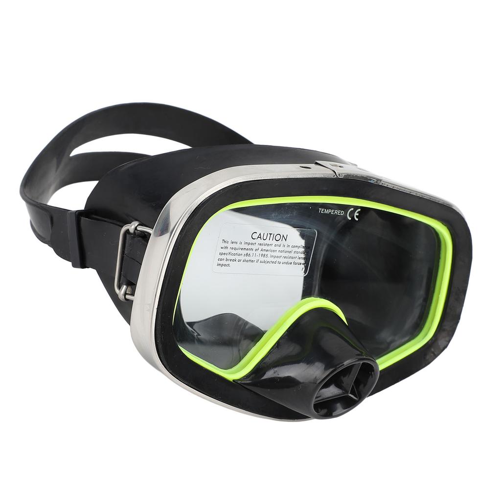 Diving Goggles Silicone Waterproof Tempered Glass Lens Underwater Goggles for Snorkeling Swimming
