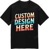 Custom Summer Black T Shirt Man Custom Design Here Short Sleeve Logo Image Here Adult O Neck Teeshirt Tailor Made Mens Tshirt