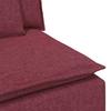 Modular Sofa Center Module with Cushions Burgundy 100 Cm
