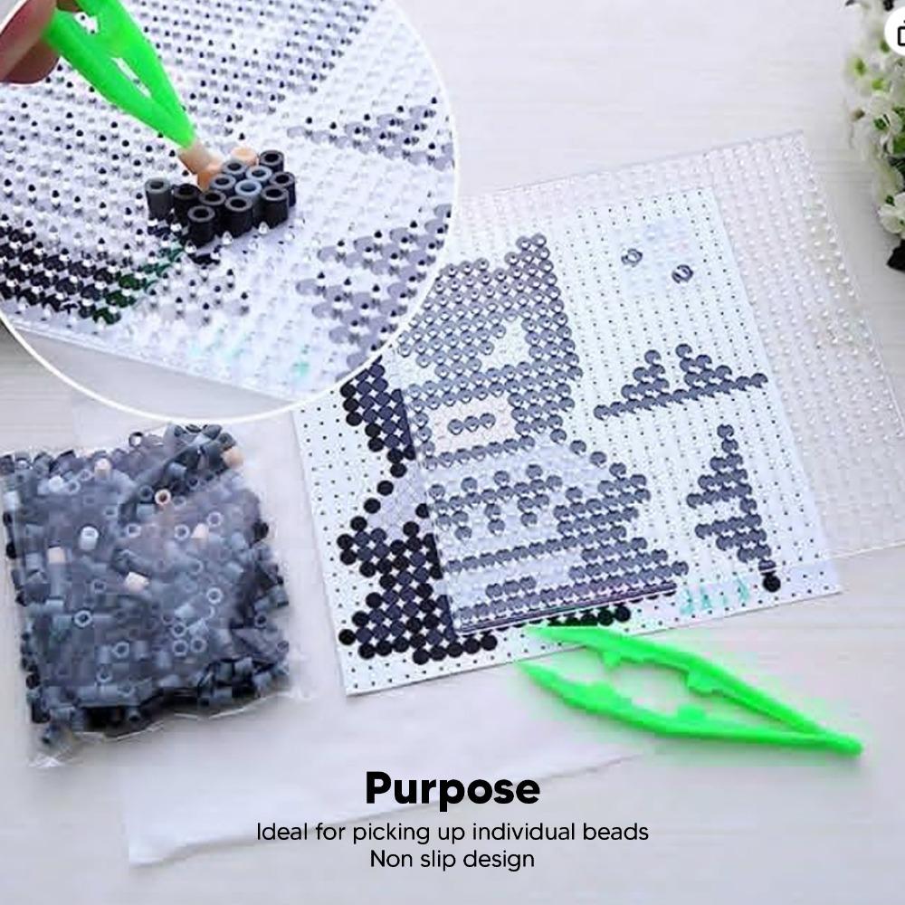 30pcs Plastic Bead Tweezers Slip Resistance Craft Tweezers Plastic Tweezers  For Jewelry Making