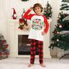 Christmas Print Round Neck Long Sleeve Long Pants Matching Family Pajama Set for Holiday Loungewear