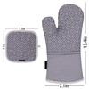 Kitchen Glove Oven Mittens and Pot Holders High Heat Resistant 600° Extra Long  Supplies Bbq Utensils for Baking Microwave