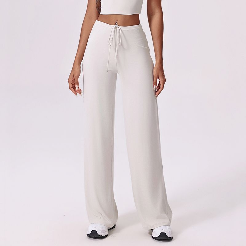 

and American Sports Trousers Women High Waist Buttock Lifting Yoga Pants Running Fitness Pants Loose Slimming Quick-Drying Straight Wide Leg Pants Albumin L