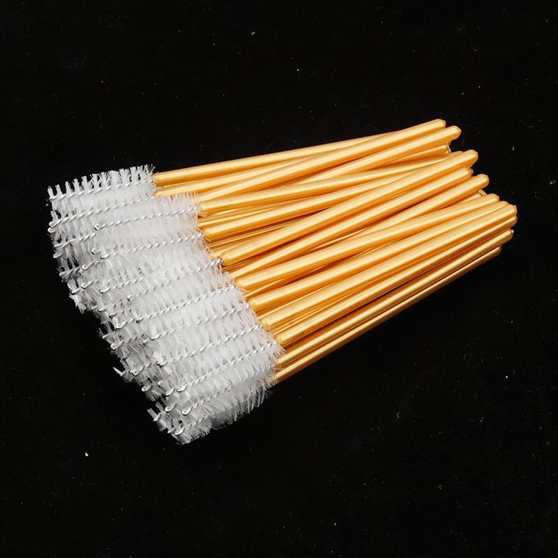 50-Pack Disposable Eyelash & Eyebrow Comb Brushes for Makeup