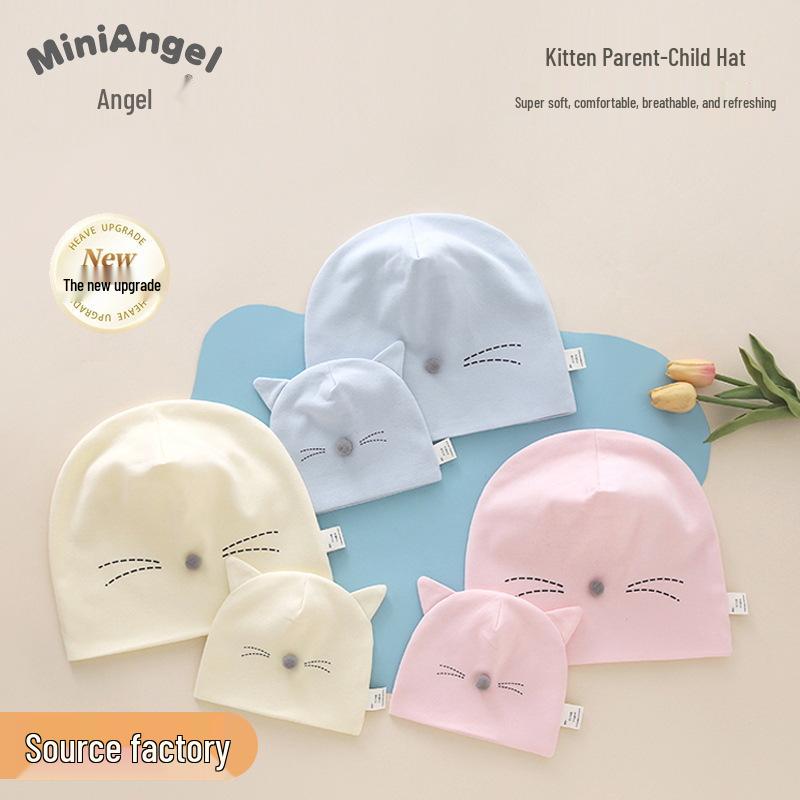 

Minnie Angel Parent-Child Cat Hat: Cotton Baby & Children s Cute Pullover Hats синій