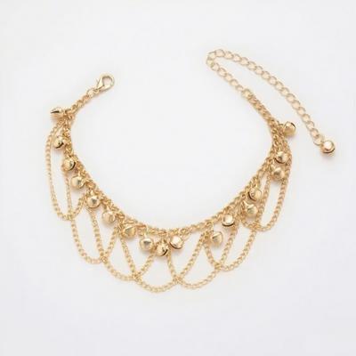 Footwear Personalized Fashion Colorful Bells Anklet Bohemian Wave Tassel Bells Ladies Anklet