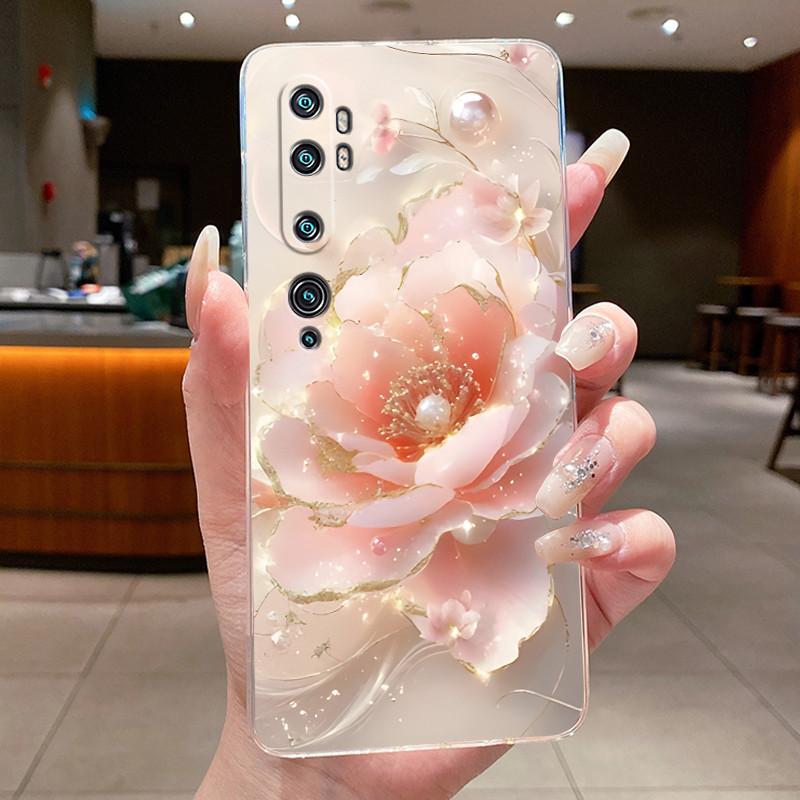 Phone Case For Xiaomi Mi cc9 Pro/Mi Note 10/Mi Note 10 Pro Butterfly Bow Protective Casing Transparent Soft Silicone TPU Cover