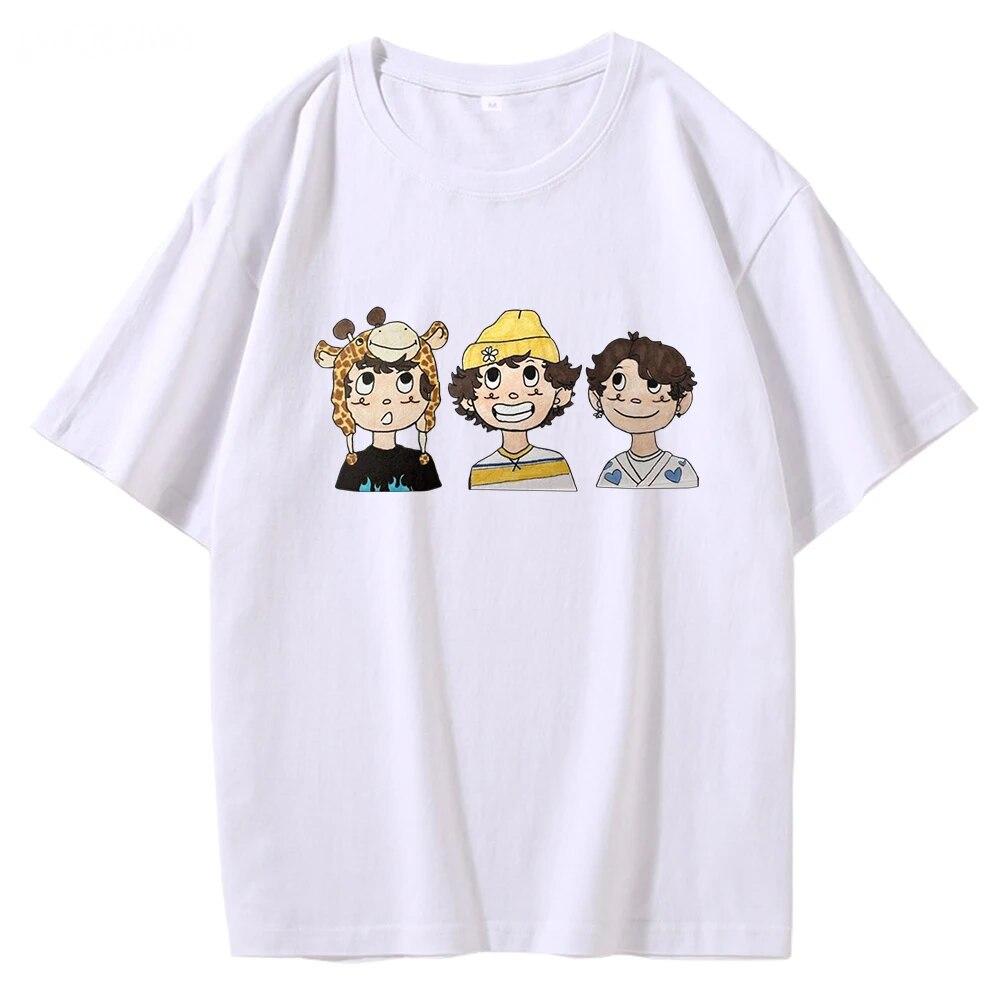 

Футболки с забавным принтом Sturniolo Triples, 100% хлопок, высокое качество, свободные детские топы для девочек и мальчиков, повседневные топы с короткими рукавами Harajuku