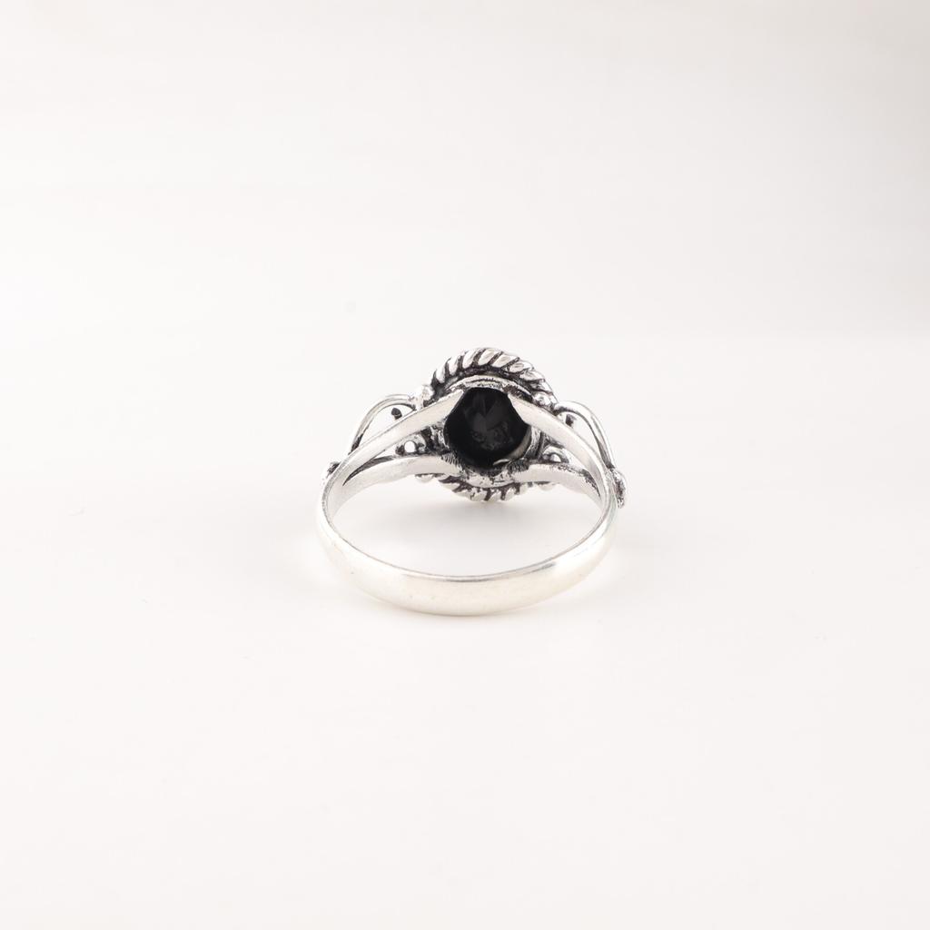 Black Onyx Gemstone 925 Sterling Silver Jewelry Handmade Ring For Wedding Gift RR-8-15