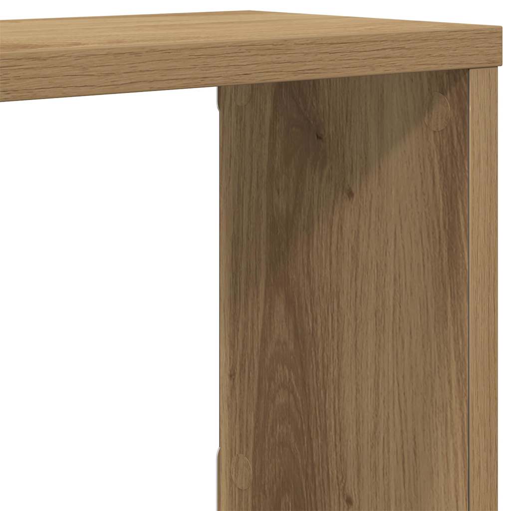 Cube Wall Shelves 2 pcs Artisan Oak Finish 100 x 15 x 30 cm Engineered Wood