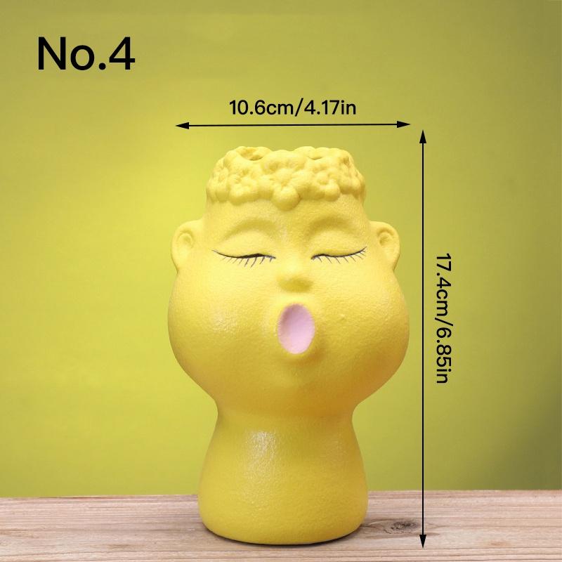 Kreatywny Wazon Statua Chłopca Ceramiczny Wazon Hydroponiczny Dekoracja na Suche Kwiaty Kompozycja Kwiatowa Wystrój Domu Ozdoba Artystyczna do Salonu