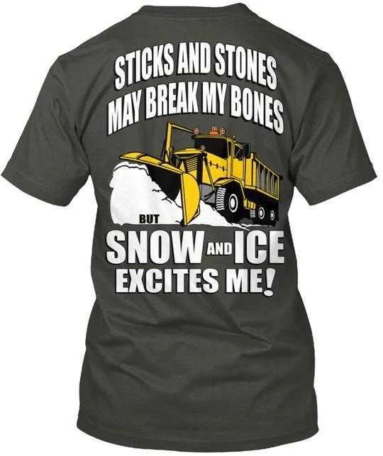 

Snow Plow Ice Left Chest TTshirt Made in the USA Size S to 5XL XL