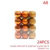 24 Piezas 3Cm Adornos de Bolas de Navidad Bolas para Árbol de Navidad Colgante para Árbol de Navidad Suministros Festivos para Fiestas Decoración Navideña