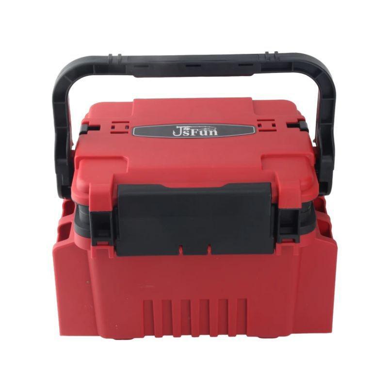 Fishing Tackle Box Set: Includes Large Capacity Storage Box, Rod Holder, Cup Holder, and Lure Storage.