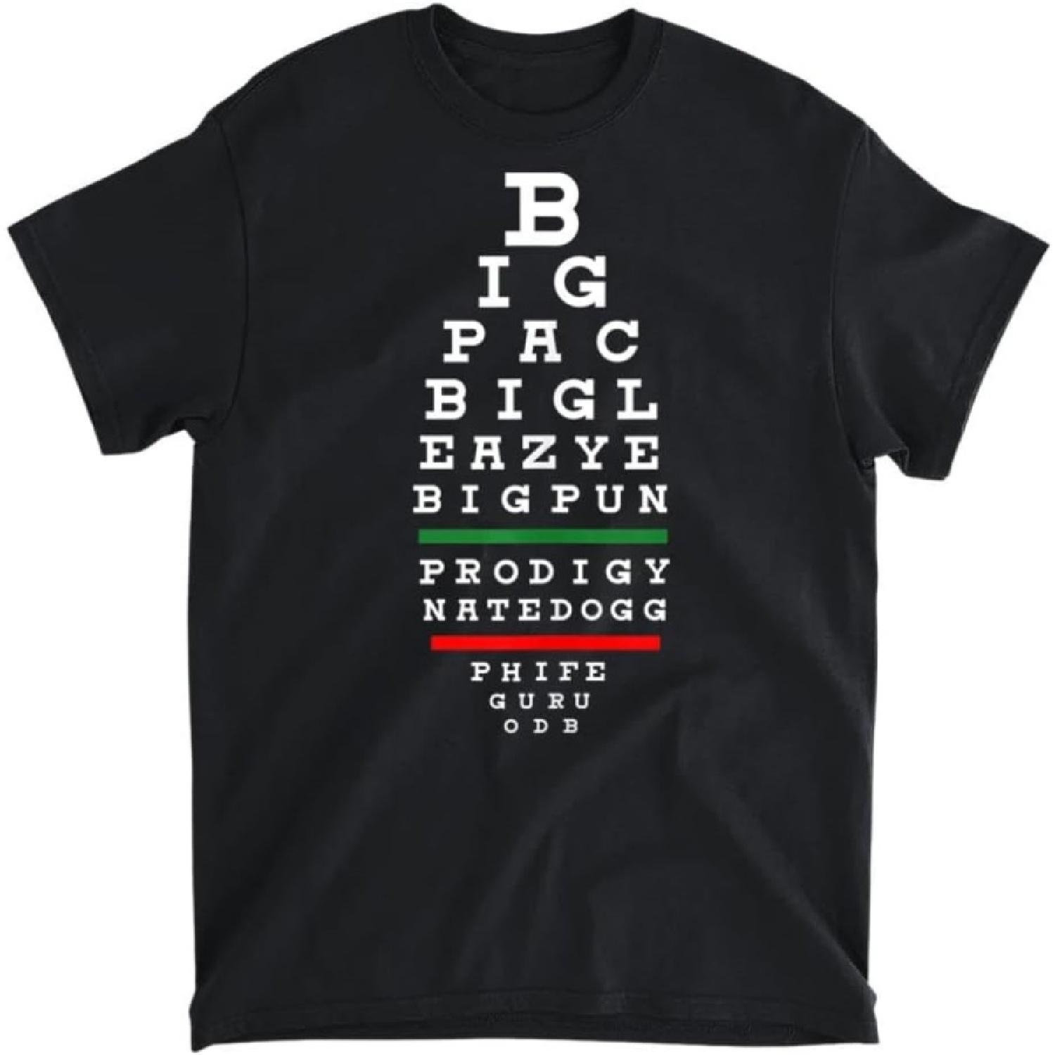 Old School Hip Hop Music Rap Legends Eye Chart 90s Hip-Hop Tank Top T-Shirt, Long Sleeve Shirt, Sweatshirt, Hoodie Unisex Adult Size Made in Canada XXXXXL разноцветный