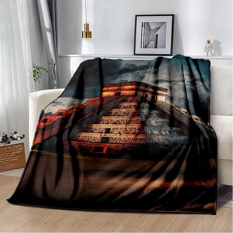 Ägyptische Pyramide Berühmte Architektur Decke, Weiche Überwurfdecke für Zuhause Schlafzimmer Bett Sofa Picknick Reise Ruheabdeckung Decke Kinder