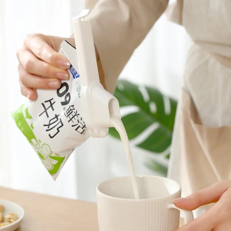 2 STÜCKE Lebensmittelbeutel-Verschlussklammern mit Deckel-Verschlussklammern Milchpulver-Snack-Clips Versiegelung Küchenwerkzeuge Lebensmittel Feuchtigkeitsbeständige Chips