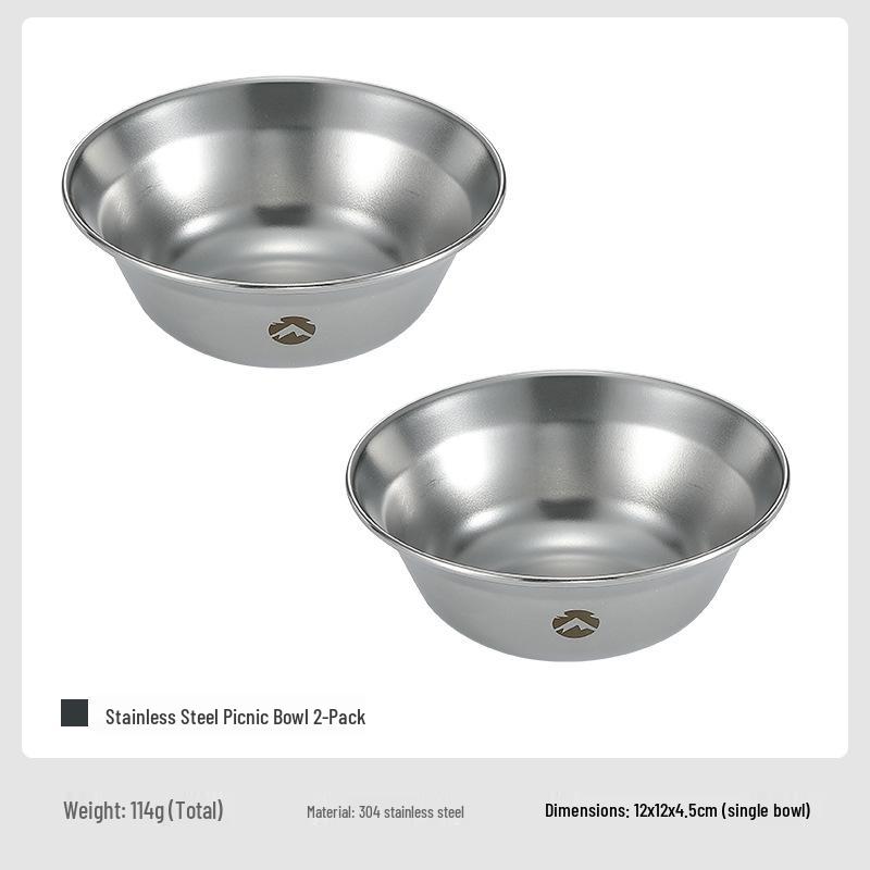 

Koman S395-13-2P Set of Two 304 Stainless Steel Camping Rice Bowls for Hiking and Mountaineering