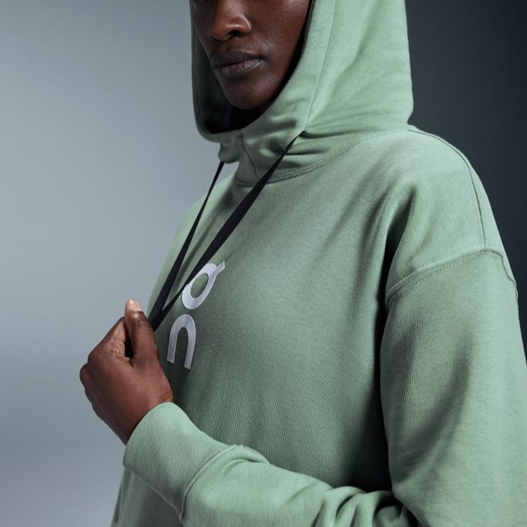 On Run Club Hoodie Casual Printed Lg Sleeve Sweatshirt Women hoodies Fern-Green 1WE10042522