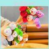 Jinnew Cartoon Vegetable Plush Keyring With String For School And Gift Use