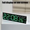 Night Light Digital Alarm Clock Electric Desk Clock with Indoor Temperature Loud Alarm Day of Week for Living Room